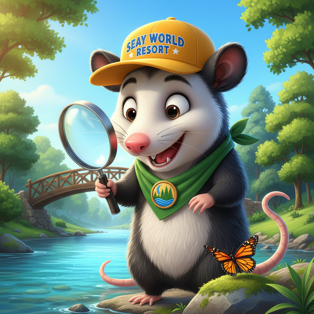 Ollie the opossum — Seay World Resort mascot